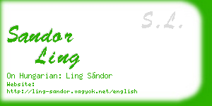 sandor ling business card